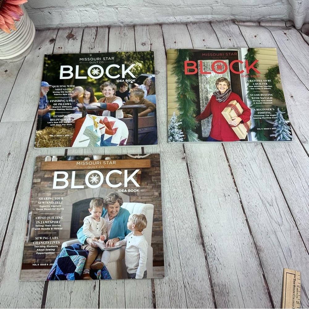 2022 Missouri Star BLOCK Quilt Idea Books - Set of 3 handmade cottagecore